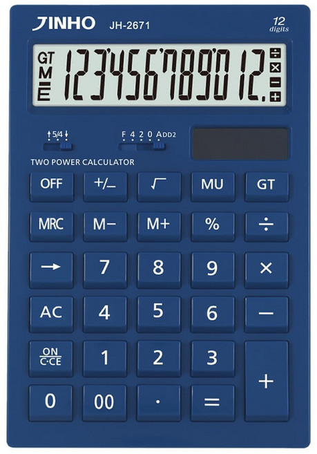 JINHO 京禾 12位元計算機 JH-2671, 藍色, 1個