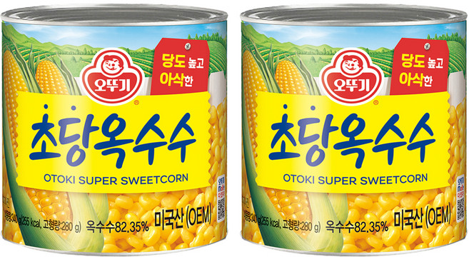 오뚜기 수퍼 스위트콘 초당옥수수, 340g, 2개