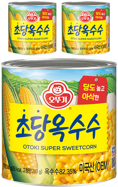 오뚜기 초당옥수수 통조림, 340g, 3개