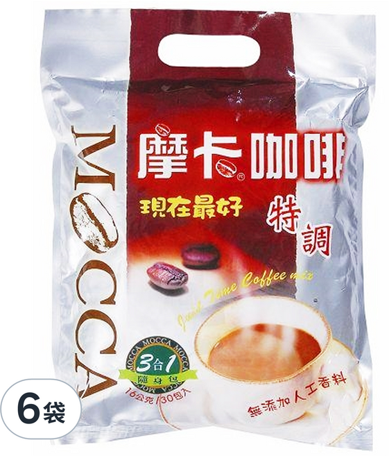 MOCCA 摩卡 特調咖啡, 16g, 30包, 6袋