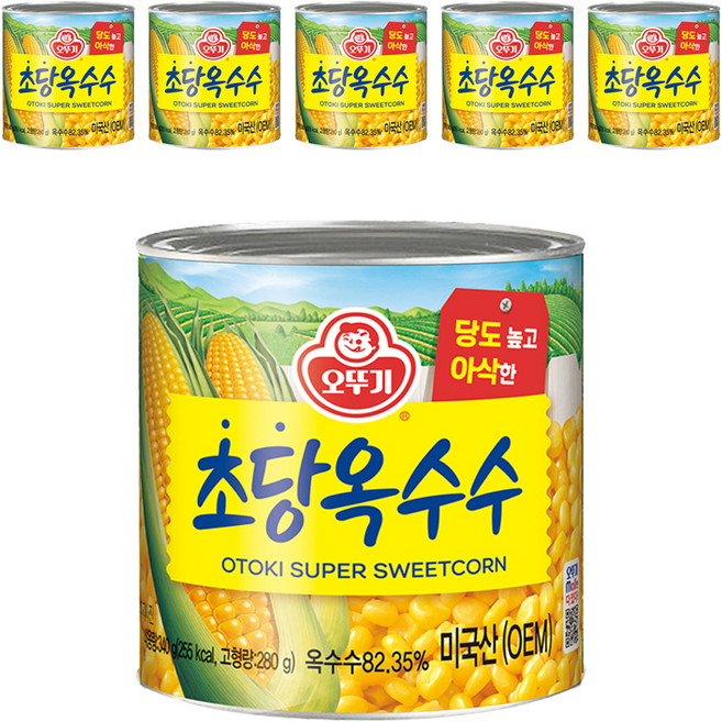 오뚜기 초당옥수수 통조림, 340g, 6개
