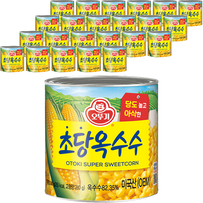 오뚜기 수퍼 스위트콘 초당옥수수, 340g, 24개