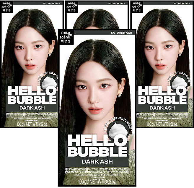mise en scene 魅尚萱 Hello Bubble 染髮劑, 5A深菸灰色, 4個