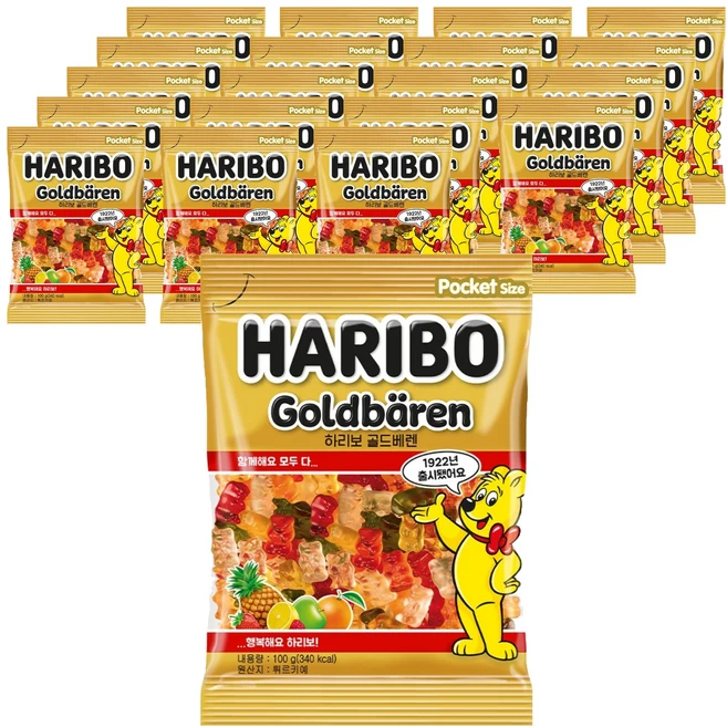 하리보 골드베렌 젤리, 100g, 20개 - 쿠팡