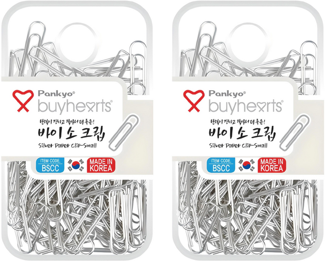 Buyhearts Baiso 小號銀色迴紋針 BSCC, 150入, 2盒