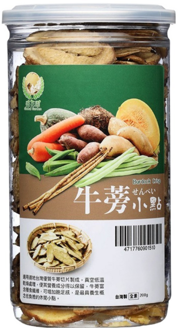 Global Garden 盛花園 牛蒡脆片小點, 200g, 1罐