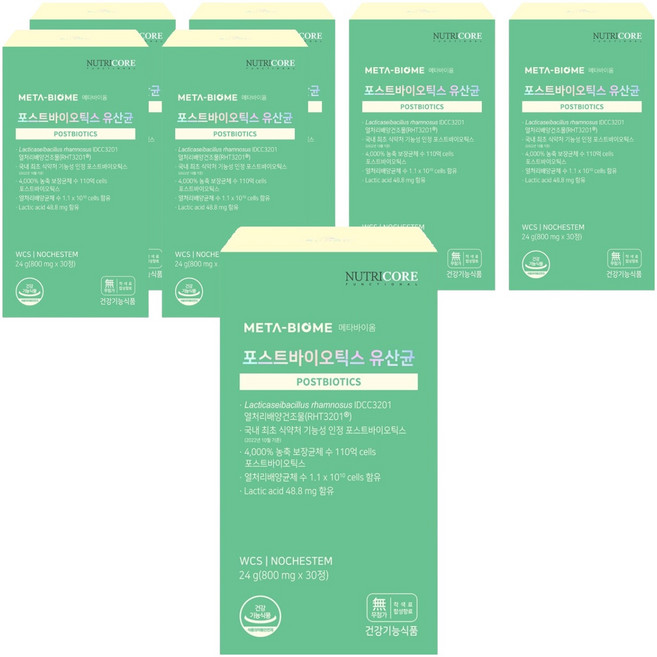뉴트리코어 포스트바이오틱스 유산균, 30정, 7개