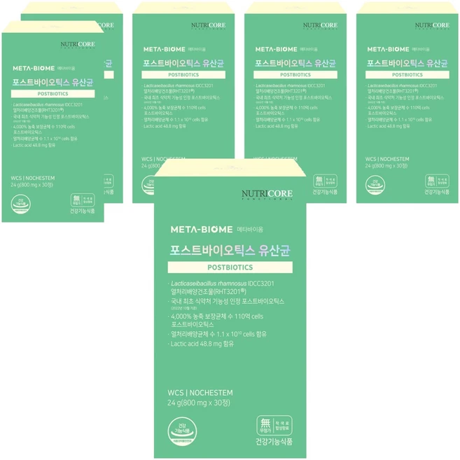뉴트리코어 포스트바이오틱스 유산균, 30정, 6개 - 쿠팡