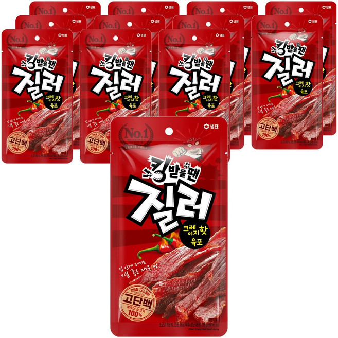 질러 크레이지핫 육포, 30g, 12개