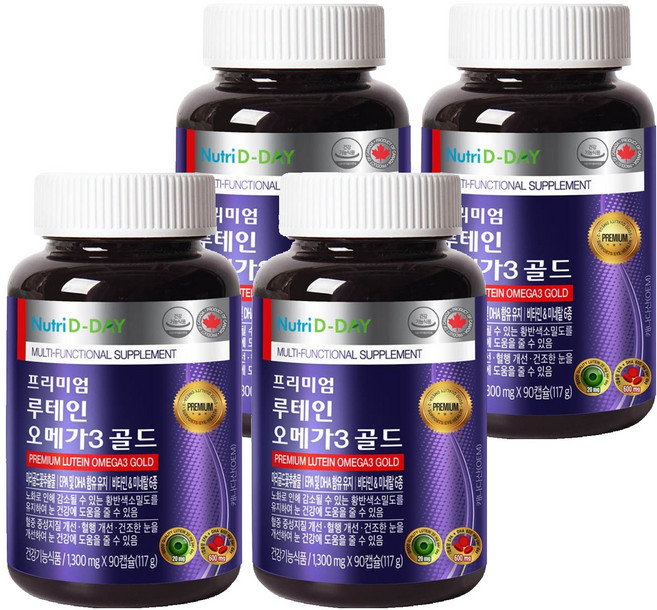 뉴트리디데이 프리미엄 루테인 오메가3골드 3개월분, 4개