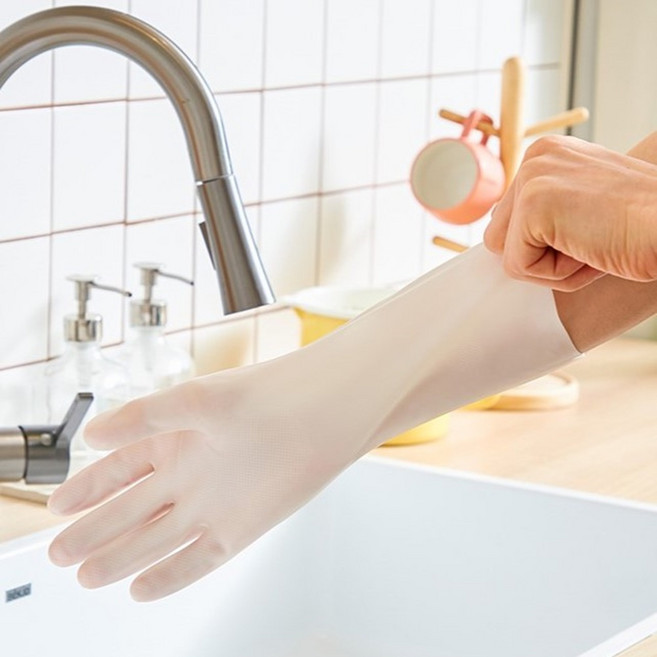 코멧 질긴 니트릴 고무장갑, 화이트, 중(M), 5세트