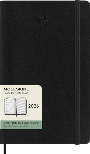 몰스킨 2026년 클래식 위클리 다이어리 12개월 소프트커버, 블랙, 1개
