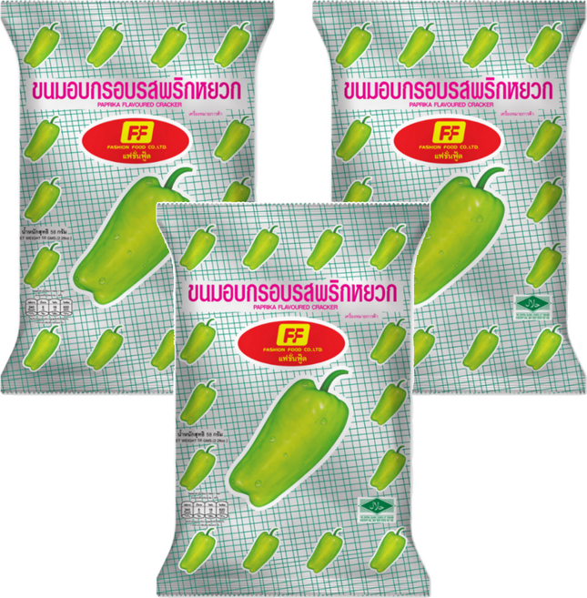 Fashion Food 青椒餅乾, 58g, 3入