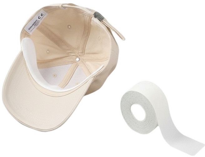 웰티움 모자 셔츠 오염 방지 땀 흡수 가드 테이프, 화이트, 1개