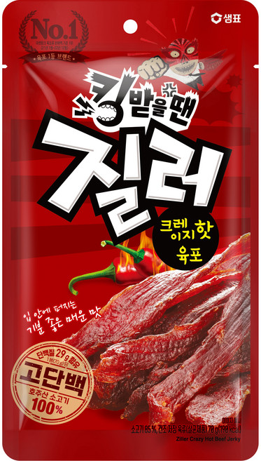 샘표 질러 크레이지핫 육포, 70g, 1개