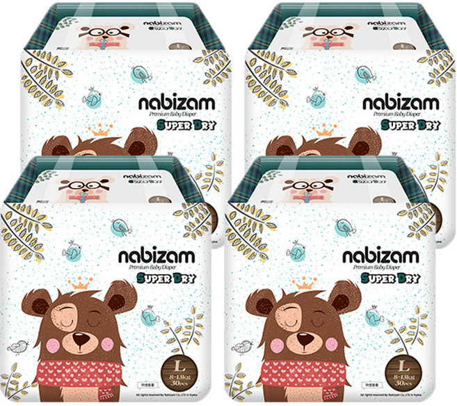 nabizam Super Dry 褲型紙尿褲 兒童通用 大號 L(8~13 kg), 大號(L), 120張