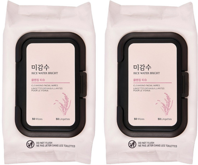 더페이스샵 미감수 브라이트 클렌징 티슈, 50매입, 2개