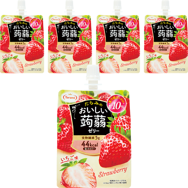 Tarami 達樂美 吸果凍 草莓 口感Q彈 方便攜帶 隨時享受美味, 150g, 5包