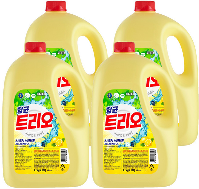 트리오 주방세제, 4.2kg, 4개