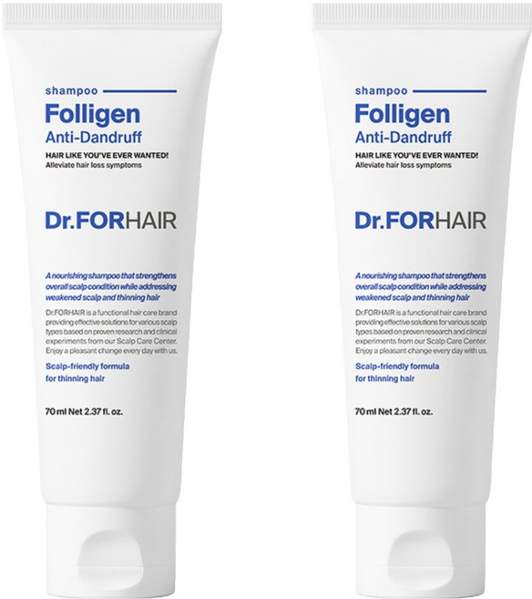 닥터포헤어 폴리젠 비듬 각질케어 샴푸, 70ml, 2개