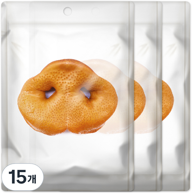 굿데이 강아지 수제간식, 돼지코, 15g, 15개