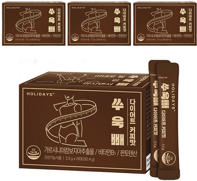 홀리데이즈 쑤욱빼 다이어트 커피맛 28포, 92.4g, 4개