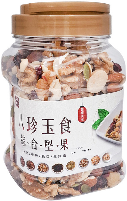 品鮮生活 綜合大堅果桶 八珍玉食, 600g, 1罐