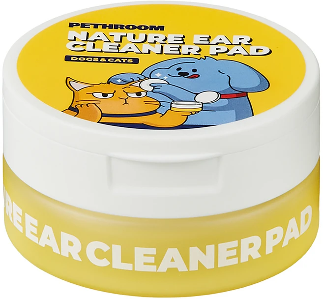 페스룸 반려동물 네이처 이어 클리너 패드, 53ml, 1개 - 쿠팡