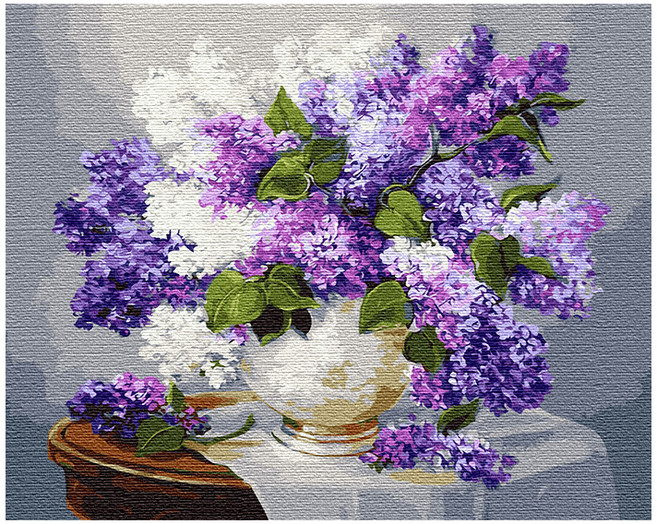 플레이어바웃 DIY 명화 그리기 세트 40 x 50 cm, 라벤더꽃병, 1개
