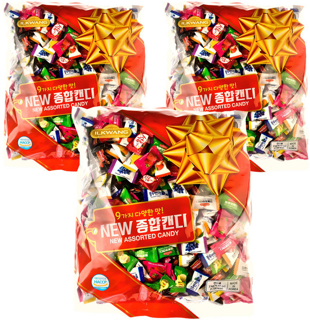 일광제과 뉴 종합캔디 9가지맛, 2kg, 3개