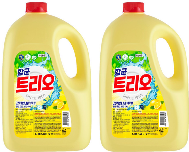 트리오 항균 주방세제, 4.2kg, 2개