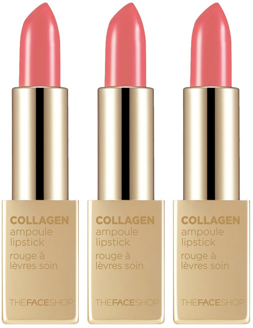 더페이스샵 콜라겐 앰플 립스틱, 3개, 13 브라운킬러