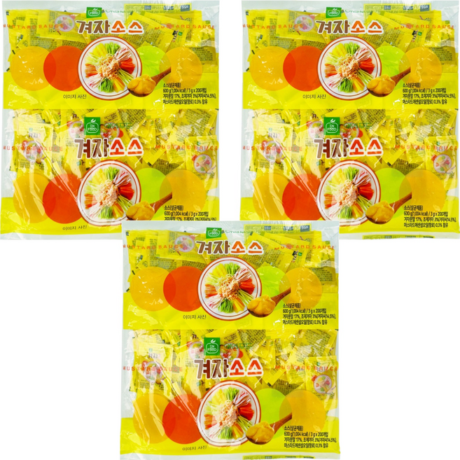 이엔푸드 겨자소스, 3개, 600g