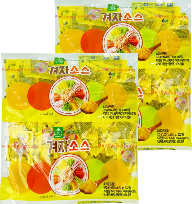 이엔푸드 겨자소스, 2개, 600g