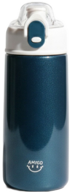 아미고 원터치 이중잠금 식세기 사용 세라믹 텀블러, 클래식 네이비, 1개, 450ml