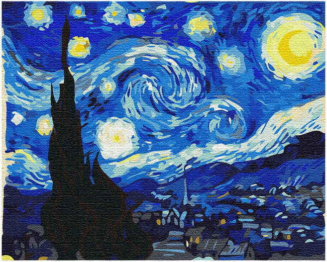 플레이어바웃 DIY 명화 그리기 세트 40 x 50 cm, 고흐별이빛나는밤에, 1개