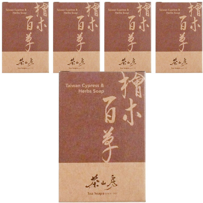 Tea Soap 茶山房 檜木百草皂, 100g, 5個