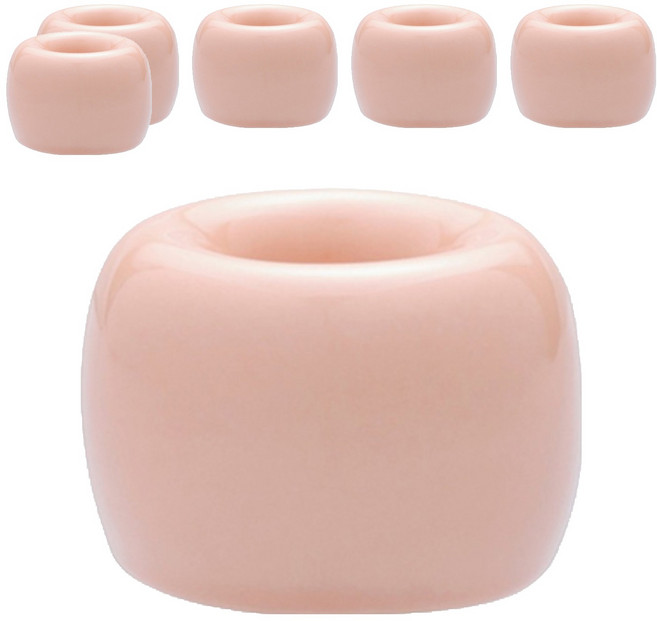 블럭마트 도자기 칫솔꽂이, 핑크, 6개