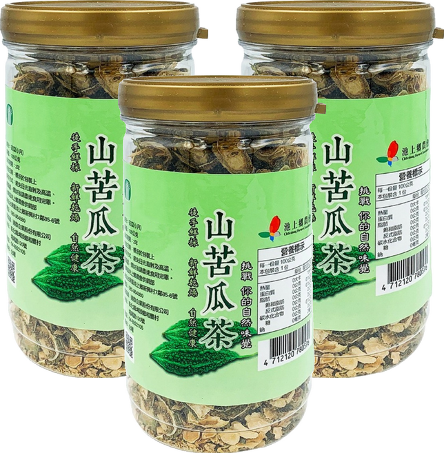 池上鄉農會 山苦瓜茶片, 100g, 1入, 3瓶