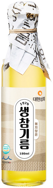대현상회 볶지않은 생참기름, 1개, 180ml