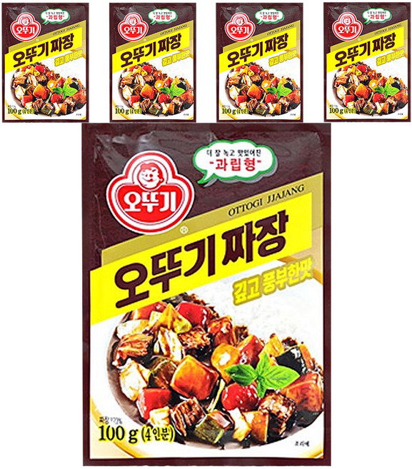 오뚜기 짜장 깊고 풍부한맛 과립형, 100g, 5개