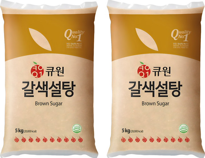큐원 갈색설탕, 5kg, 2개