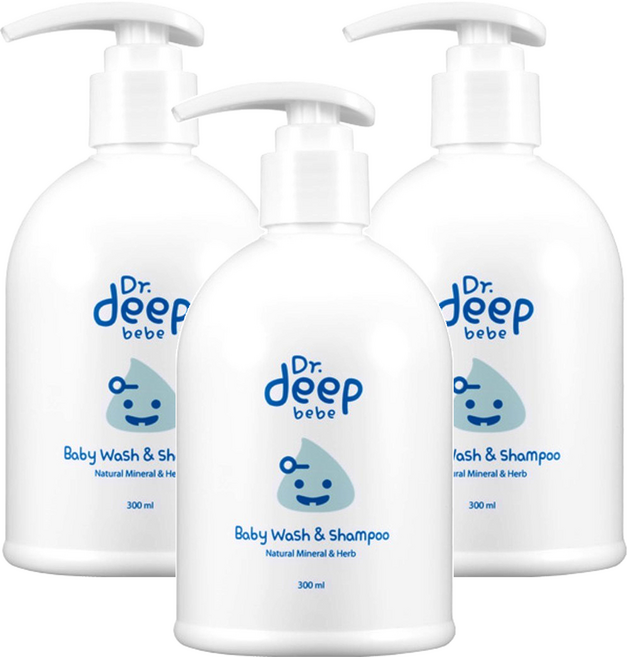 닥터딥 베이비워시 앤 샴푸, 300ml, 3개