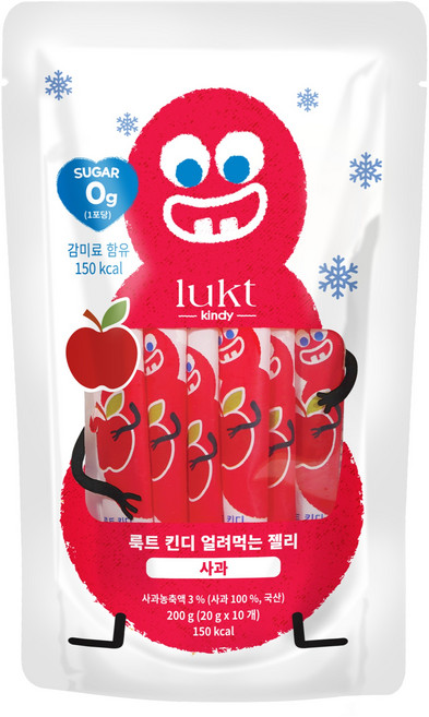 LUKT 킨디 얼려먹는 젤리 10p, 200g, 1개, 사과