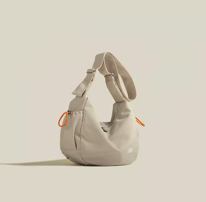 ViVEMO Niki天然大容量肩背包斜背包 10709, 米色