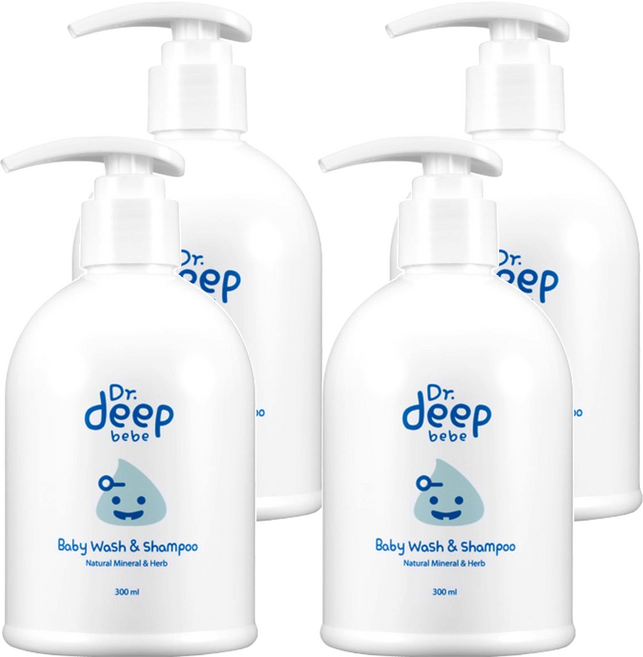 닥터딥 베이비워시 앤 샴푸, 300ml, 4개