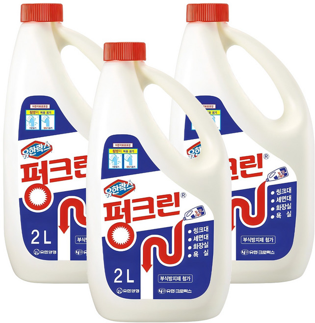 펑크린 배수구세정제, 2L, 3개