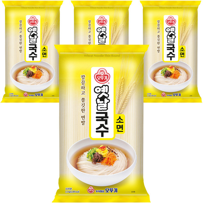 오뚜기옛날 국수 소면, 1.5kg, 4개