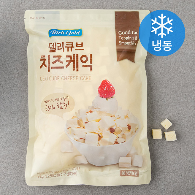 리치골드 델리큐브 치즈케익 (냉동), 1kg, 1개입, 1개