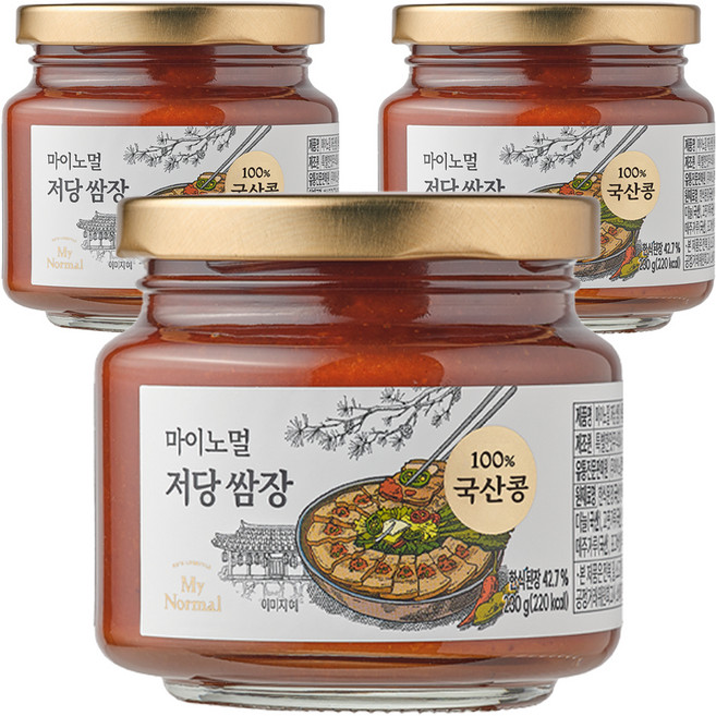 마이노멀 저당 쌈장, 230g, 3개